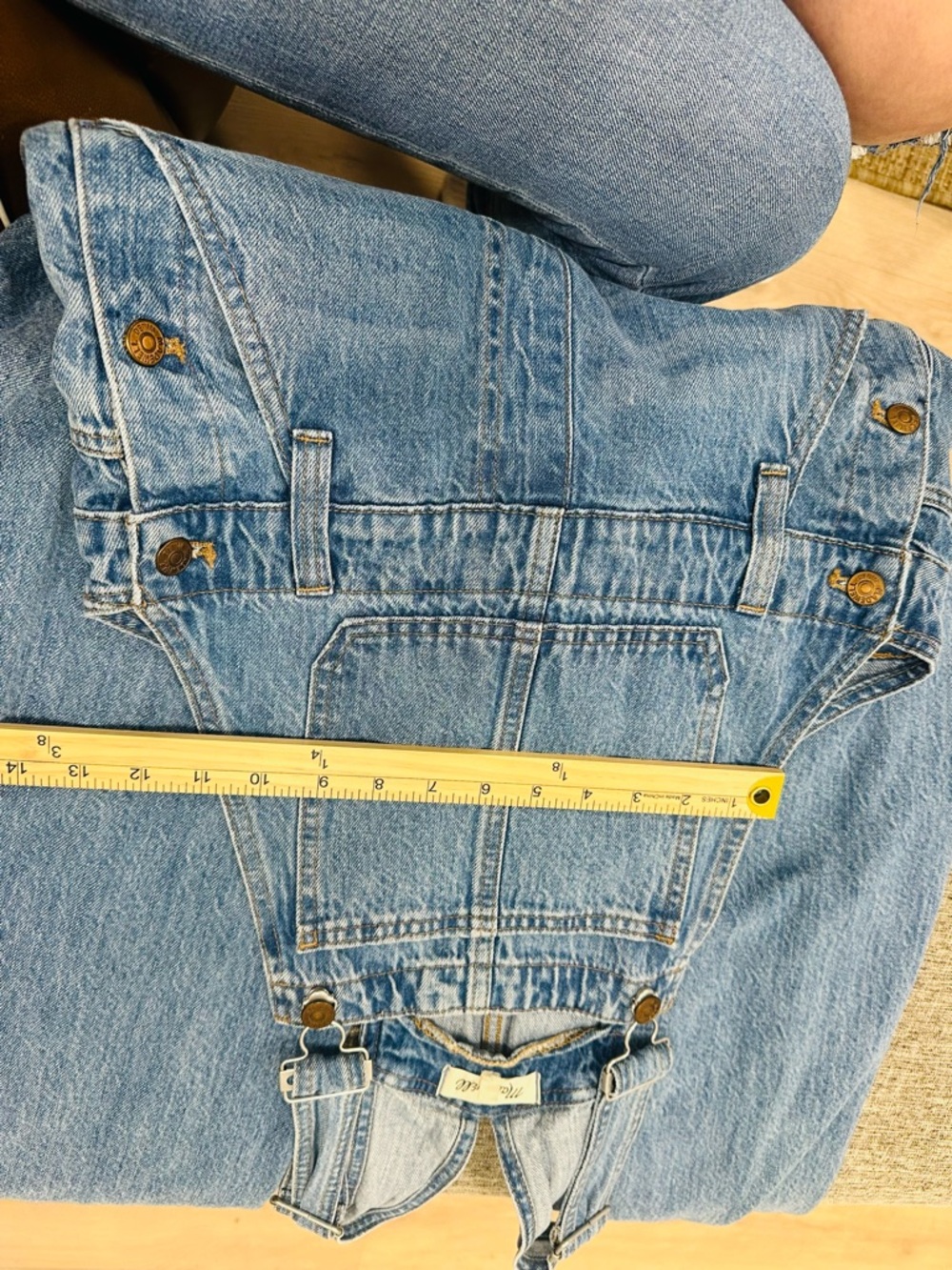 Madewell Denim Overalls Women’s Small Blue Straight Leg Adjustable Strap - Picture 16 of 16